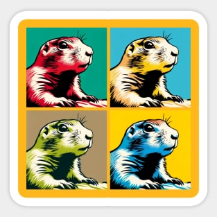 Pop Prairie Dog Art - Cute Prairie Dogs Sticker